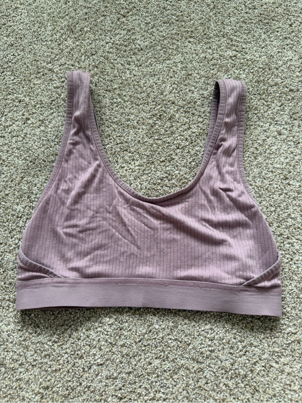 Auden Ribbed Scoop Neck Bralette Mauve